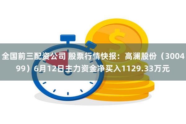 全国前三配资公司 股票行情快报:高澜股份(300499)6月12日主力资金净买入1129.33万元