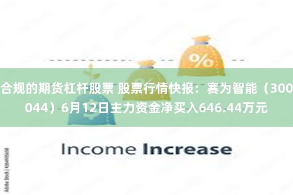 合规的期货杠杆股票 股票行情快报:赛为智能(300044)6月12日主力资金净买入646.44万元