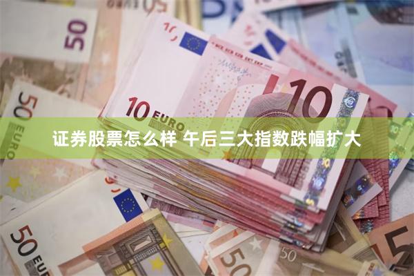 证券股票怎么样 午后三大指数跌幅扩大