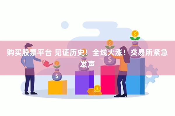 购买股票平台 见证历史！全线大涨！交易所紧急发声