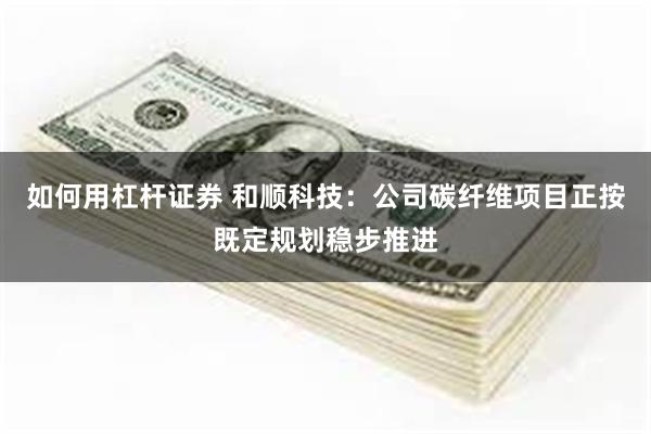 如何用杠杆证券 和顺科技：公司碳纤维项目正按既定规划稳步推进