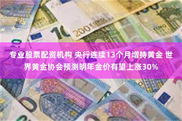 专业股票配资机构 央行连续13个月增持黄金 世界黄金协会预测明年金价有望上涨30%